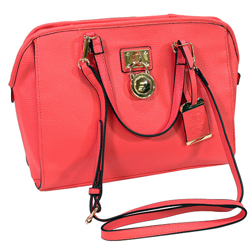 Satchel Style Purse w/Holster - Coral