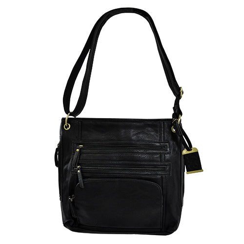 Lg CrossBodyStyle Purse w/Holster Blk