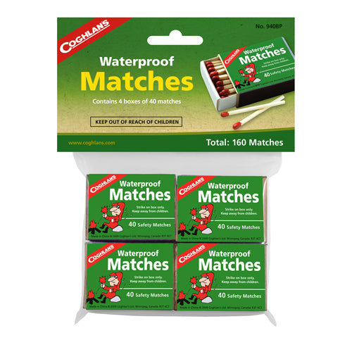 Waterproof Matches, pk of 4