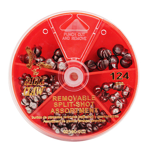 Removable Split-shot Assortment 124pcs
