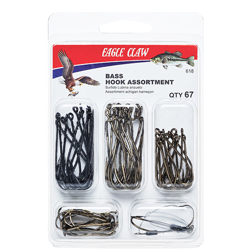 Bass Hook Assortment Clam 67pcs