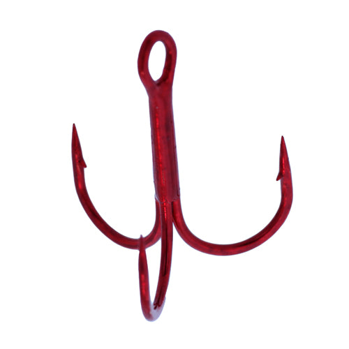 Treble Rb Red 6, 10 Hooks P/P