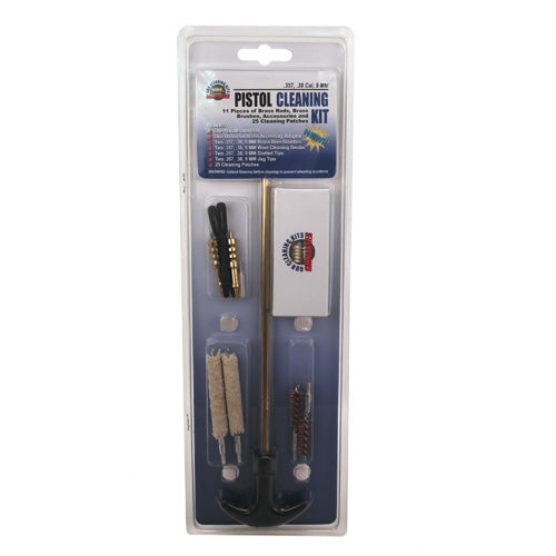 11 Pc Pistol Cleaning Kit, 357/38/9mm