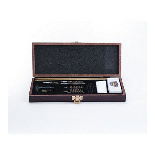 18 Pc Unversl Gun Cleaning Kit Wooden Box