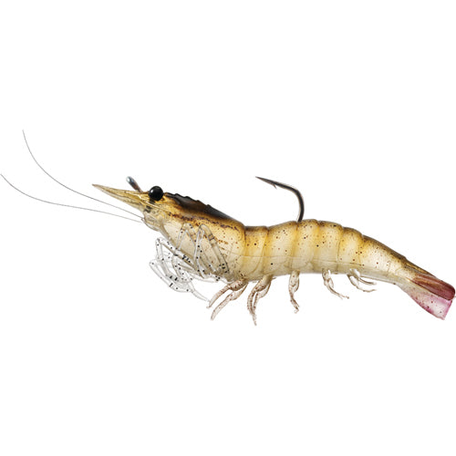 Rigged Shrimp Soft Plastic,Brn shrimp,1/0