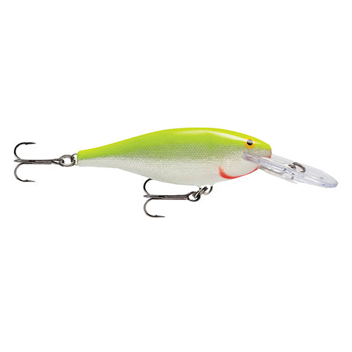 Shad Rap 05 Silver Fluorescent Chartreuse
