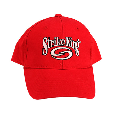 Strike King Strctred Cap,Red w/ Wht Logo